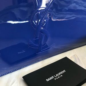 SAINT LAURENT Clutch Bag, blue/indigo, NWT